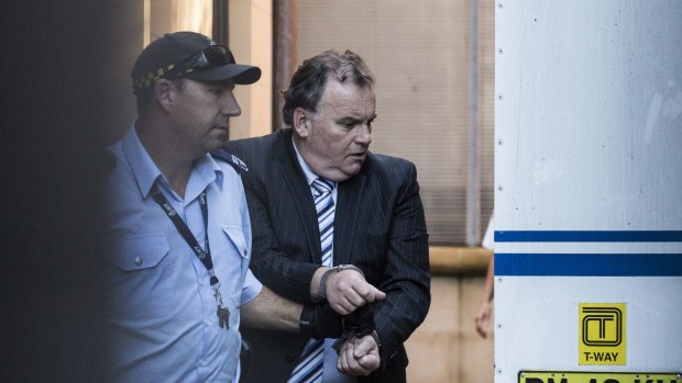 Glen McNamara leaves the NSW Supreme Court in February. 