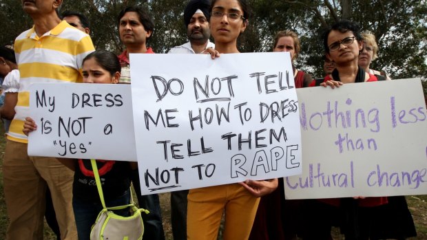 Members of Sydney's Indian community gathered for a silent vigil for Damini, the young Indian woman who died after a violent gang rape on a bus in India in 2012.
