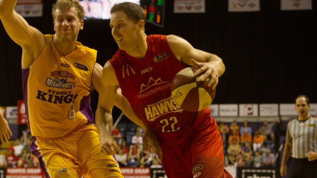 Canberra Gunners guard Tim Coenraad, pictured playing for NBL team Wollongong, was dominant in Saturday's SEABL win over Hobart. 