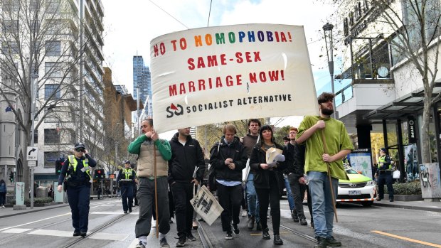 The LGBTI community is largely opposed to the Turnbull government's policy of holding a plebiscite.