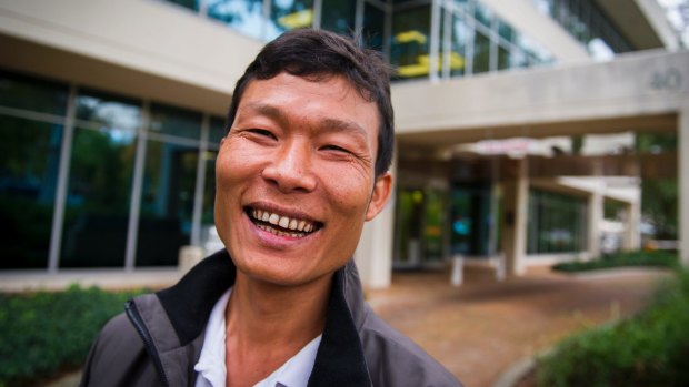 ACT school cleaner Htoo Ywai was happy with Friday's result and thanked the union for its support during a two-year legal battle. 