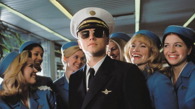 Leonardo DiCaprio plays a young man on the run from himself in 'Catch Me If You Can'.