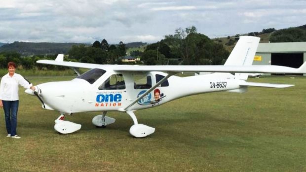 Pauline Hanson's One Nation party has been accused of buying this private plane with funds from Mr McNee without officially declaring it as a gift. 