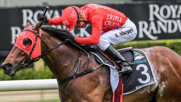 Doctor's orders: Kerrin McEvoy takes it home with 'Dr Red' - the amazing Redzel.