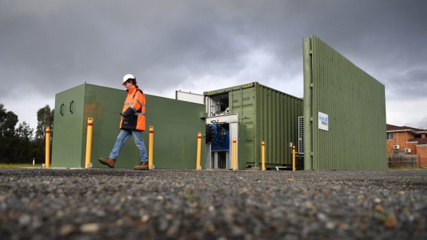 Melbourne water senior project manager Ian Royston at a new ''mini-hydro'' plant in Dandenong North.