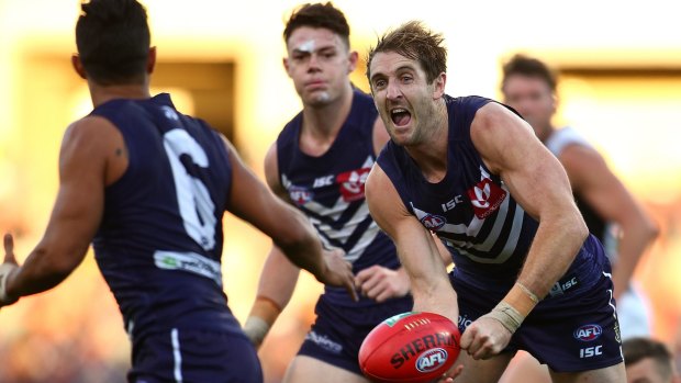 Michael Barlow looks to have played his last game for the Dockers.