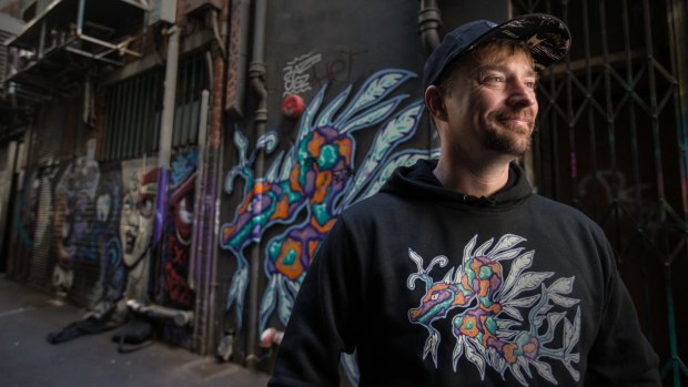 Money made from Ben Hoban's street-art inspired hoodies and T-shirts will go to help the homeless.
