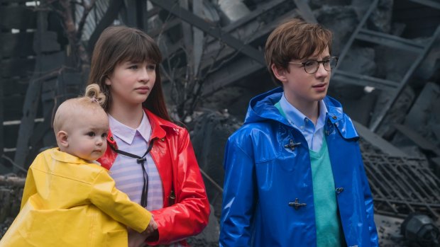 Louis Hynes and Malina Weissman in A Series Of Unfortunate Events.