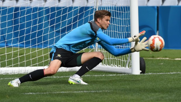 Injured: Goalkeeper Mitchell Langerak has a foot injury and won't join up with the Socceroos squad in Thailand.