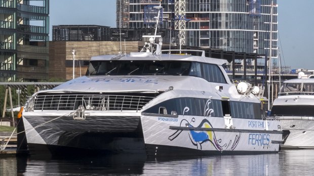 The Wyndham Explorer moored in Victoria Harbour on Monday.