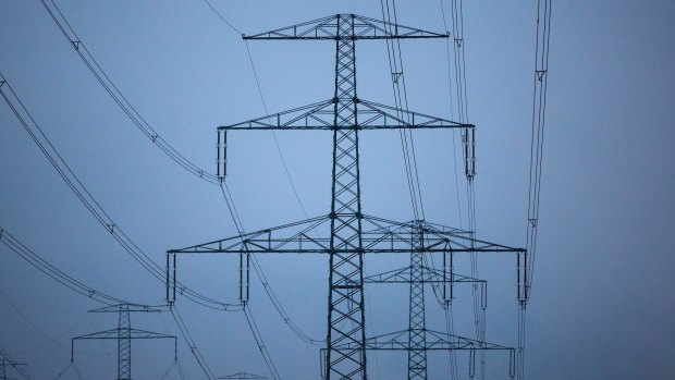 Pylons carry high voltage electricity cables in Europe.