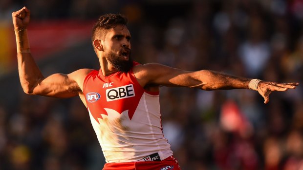 Lewis Jetta reacts to Eagles fans booing Adam Goodes last season.