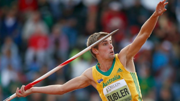 Cedric Dubler at the IAAF world junior championships in 2014.