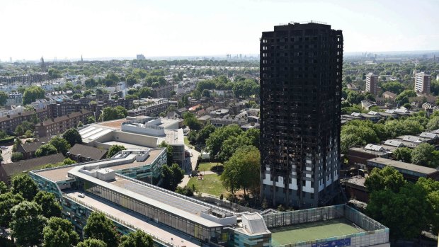 The aftermath of the London blaze. 