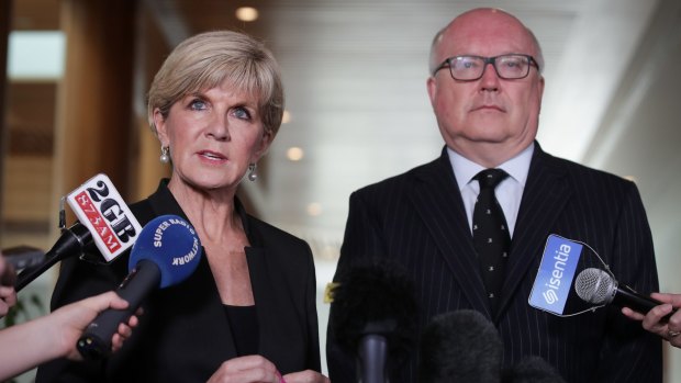 Foreign Affairs Minister Julie Bishop and Attorney-General George Brandis both say Senator Dastyari's position is "untenable".