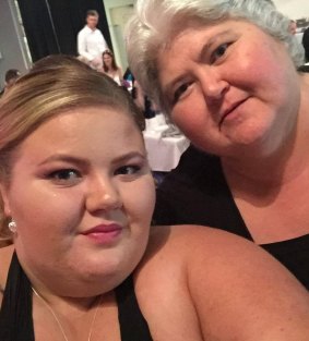 Charmaine Bright, 45, with her daughter Hayley, 21. Mrs Bright died on Saturday after her car struck a tree near Penrith. 