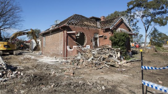 This house in Haberfield was demolished in August.
