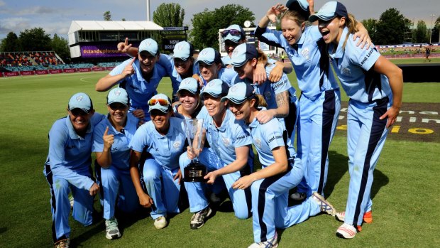 Victory: The NSW Breakers celebrate their win over Victoria.