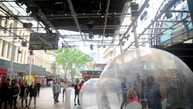 The "Brisbane Bubble" in the Queen Street Mall.