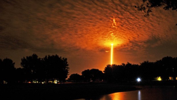A SpaceX Falcon 9 successful rocket launch from Cape Canaveral.
