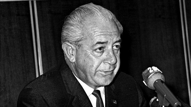 Prime minister Harold Holt at a press conference in 1967.