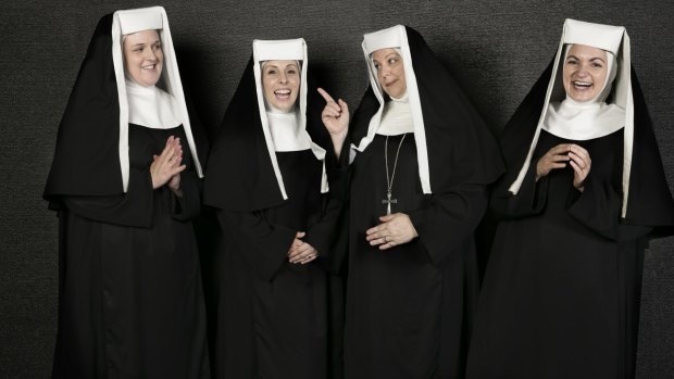 Practising their roles for <i>The Sound of Music</i> are Dominica Matthews, Johanna Allen, Jacqueline Dark and Eleanor Blythman.