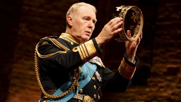Tim Pigott-Smith during a performance of <i>King Charles III</i>, at the Music Box Theatre in New York, 2015.