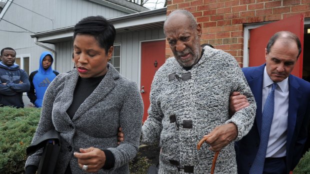 Bill Cosby leaving court in Elkins Park, Pennsylvania, on Wednesday.