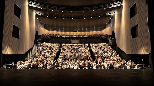 An artist's impression of the 2000-seat theatre, which is being billed as the largest performing arts facility in Western Sydney.