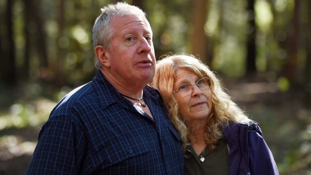 The parents of Matthew Leveson, Mark and Faye, in the Royal National Park.