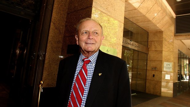 Harvey Norman boss Gerry Harvey before the company's AGM at the Tattersall's club.