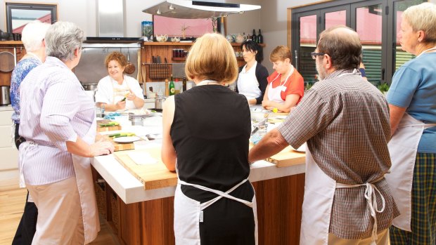 One of the cooking classes run by Patrizia Simone, of Simone's of Bright restaurant in north-east Victoria.
