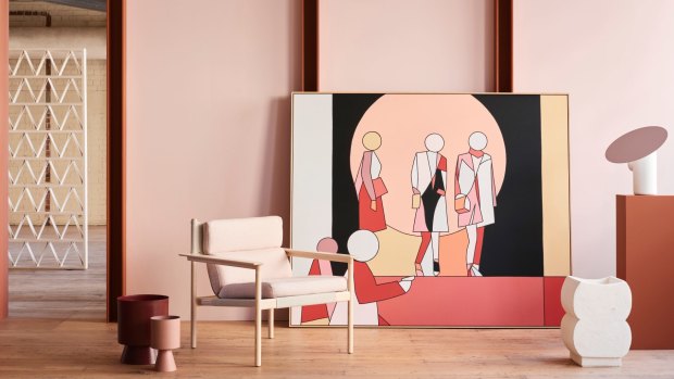 Millennial Pink is a dominant accent of the house. 
