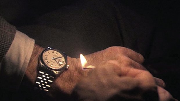 A still from Christian Marclay's 
<i>The Clock</I>, which was completed in 2010 after help from six researchers watching the entire stock of a specialty video store.