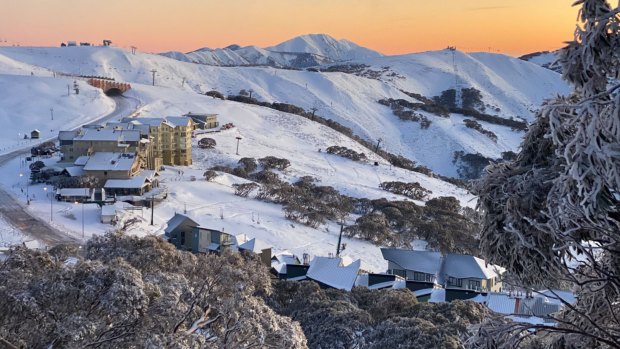 Mount Hotham's slopes pictured here in June, is once again empty.