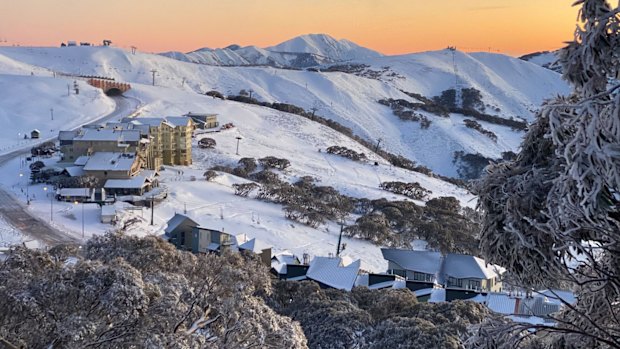 Mount Hotham's slopes pictured here in June, is once again empty.