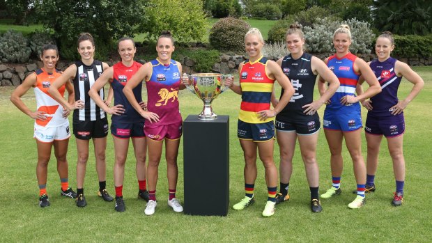 AFLW team captains ready for the second season.