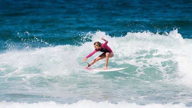 Cedar Leigh-Jones caught her first wave at the age of two. 