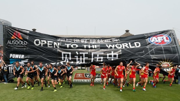 The match between the Gold Coast Suns and Port Adelaide Power at Jiangwan Sports Stadium was the first to be played outside Australia or New Zealand for competition points. 