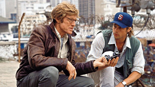 Robert Redford and Brad Pitt in Spy Game.
