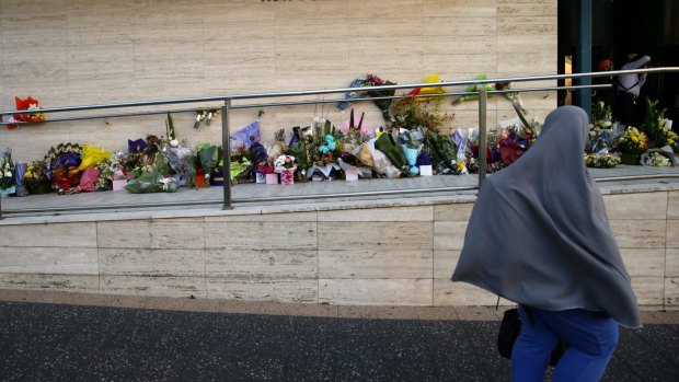 A vigil for Curtis Cheng was held outside the Parramatta police headquarters.
