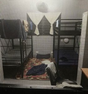 A room at the East Lorengau Transit Centre, which was built three years ago and houses processed refugees.