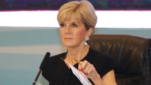 Australian Foreign Minister Julie Bishop attends the Indian Ocean Rim Association summit in Jakarta.