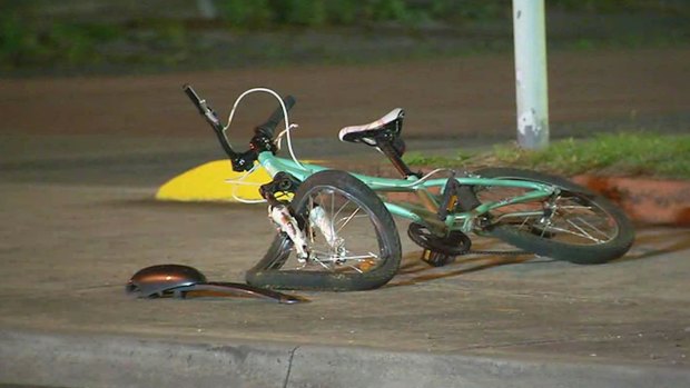 The 13-year-old girl's bike after the hit-and-run in Coburg.