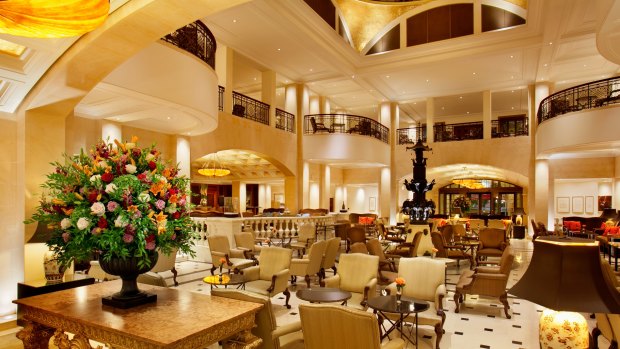 The lobby of the Hotel-Adlon-Kempinski, Berlin.