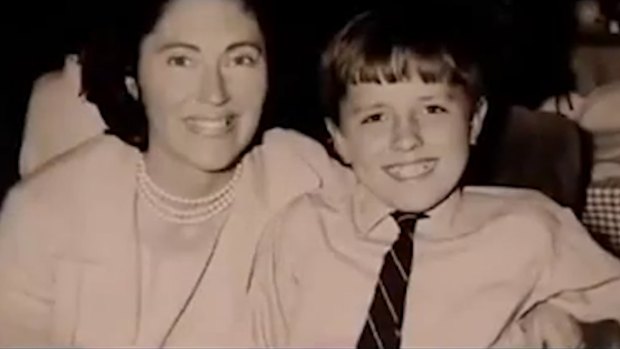 A young Malcolm Turnbull with his mother Coral Lansbury.
