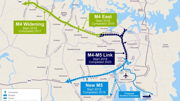 The so-called Sydney gateway was listed as part of the second stage of WestConnex in the business case.