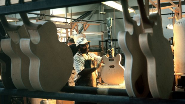 The Gibson guitar factory in Memphis.