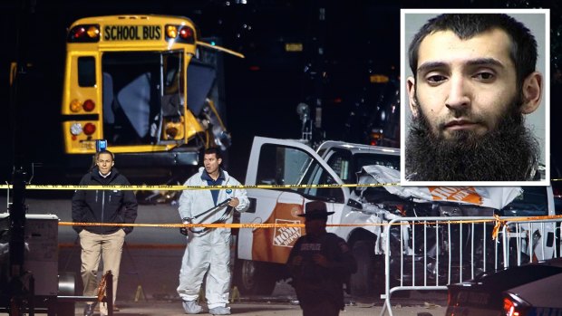 Sayfullo Saipov allegedly drove a rented ute down a bike path in Lower Manhattan, killing eight people and injuring 11.