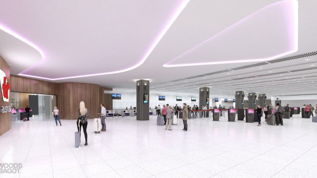 Virgin Australia's new terminal 3 designs at Melbourne Airport.